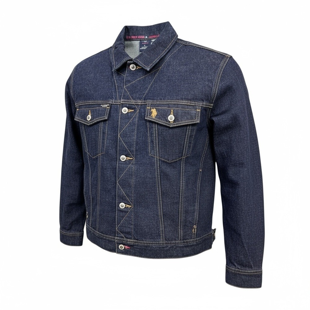 Vintage U.S. Polo Assn. Jeans Co. Men's Blue Denim Trucker Jacket Size L